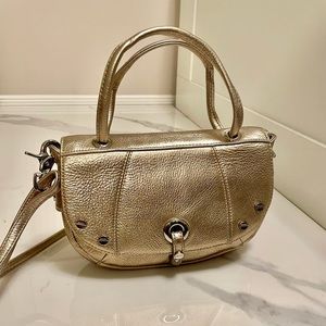 Vintage Bodhi “St. Barts” Gold Leather Crossbody Bag/Clutch